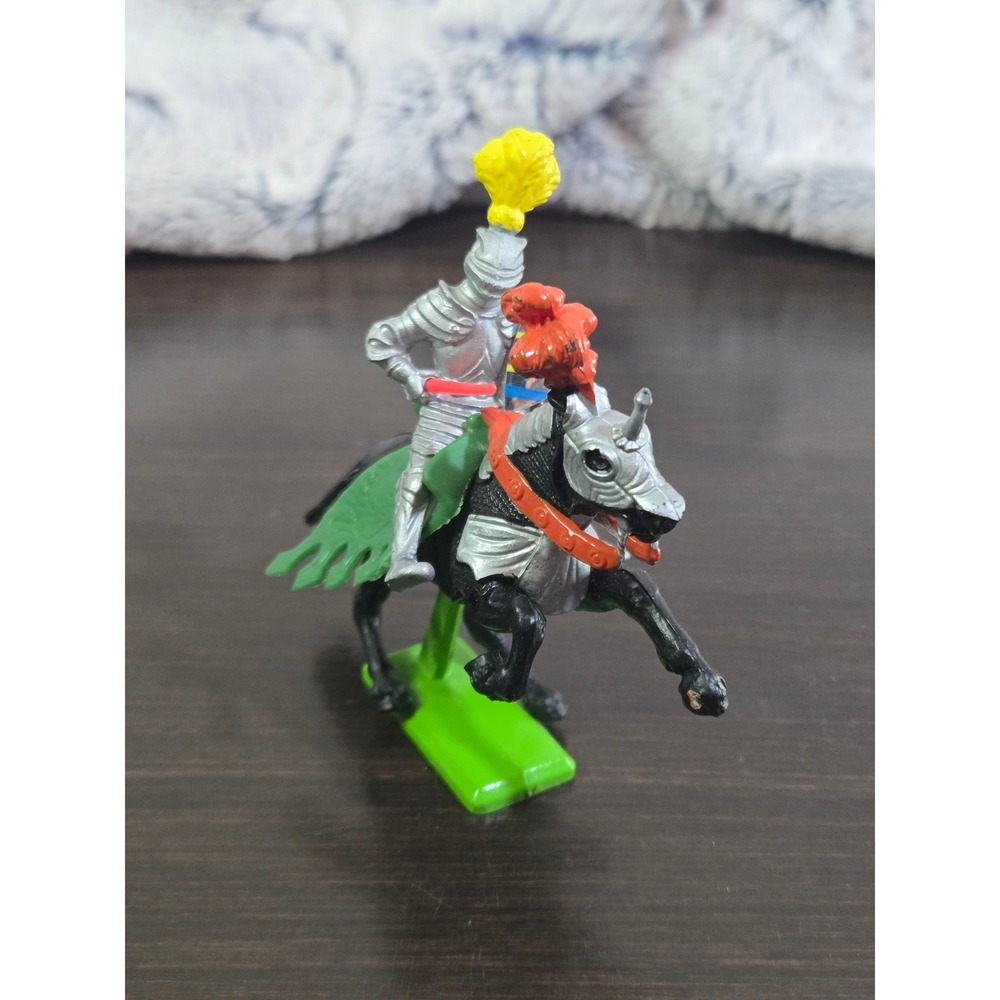 Vintage Britains Ltd 1971 Knight on Horse Figure Medieval Plastic Toy